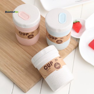 Cốc uống nước lúa mạch 300ml nhiều màu