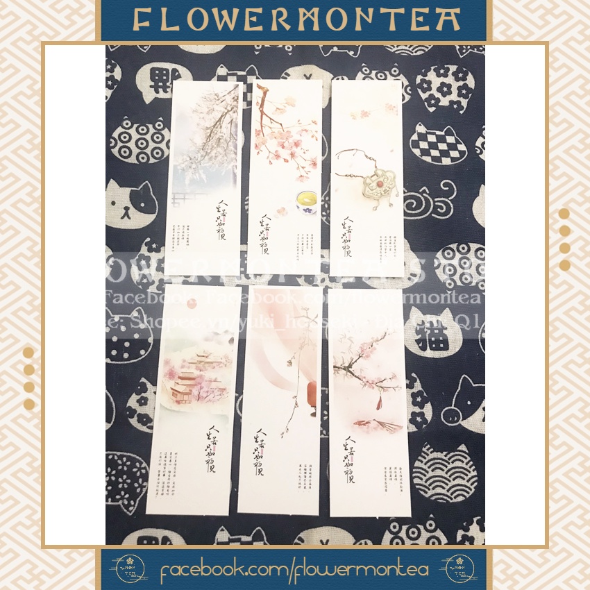 Set 6 Thẻ Đánh Dấu Sách | Bookmark Giấy - Nhân Sinh Nếu Như Lần Đầu Gặp Gỡ