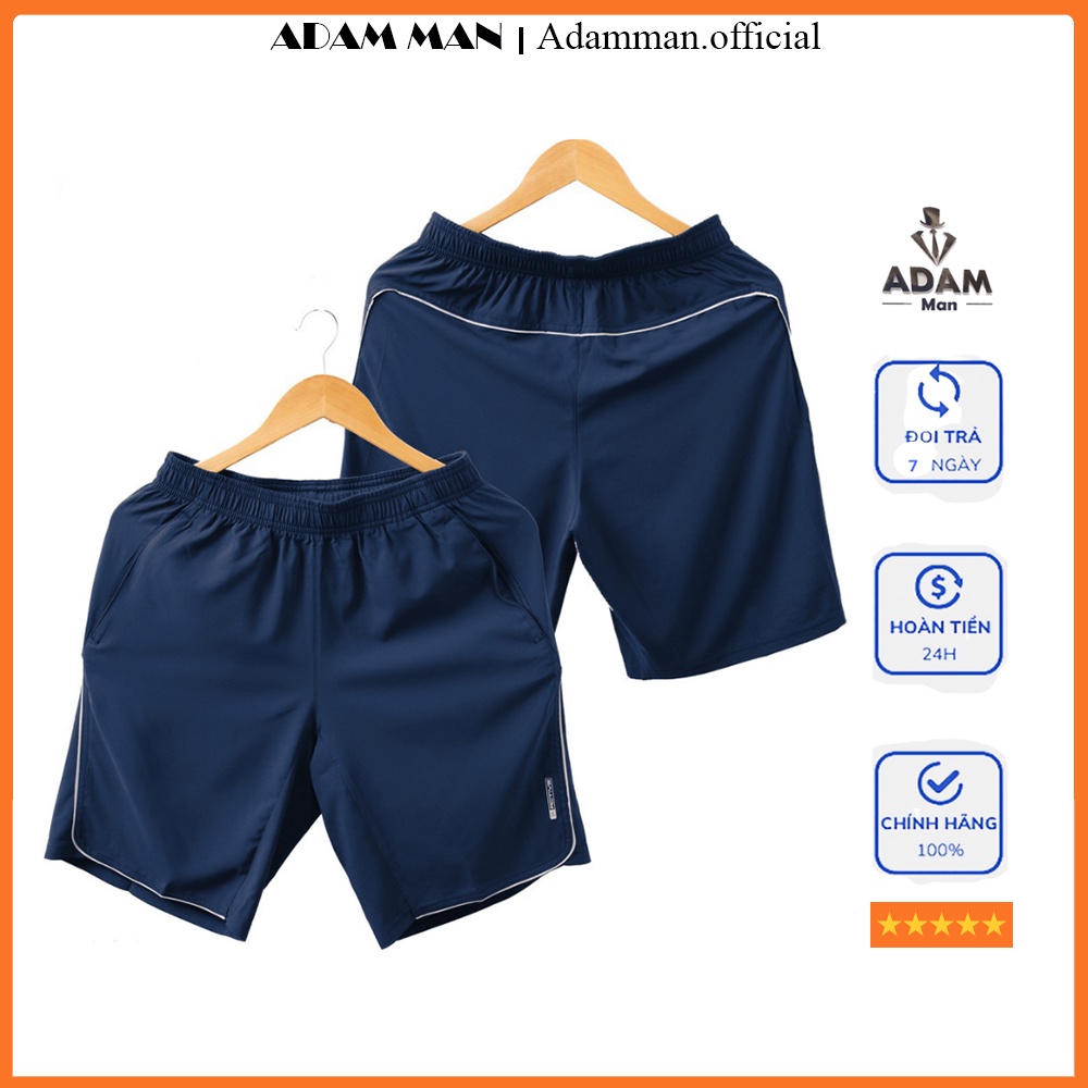 Quần short nam vải chun gió mềm mại, co giãn cực tốt, mặc mát, nhẹ thoáng khí - Adam Man