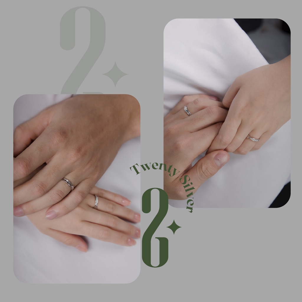 Nhẫn Đôi Bạc S925 Infinity Love NDARJ9511. Nhẫn Đôi Bạc Nam Nữ 20Silver