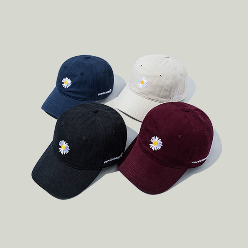 Mũ Lưỡi Trai Thêu Hình Hoa Cúc Thời Trang