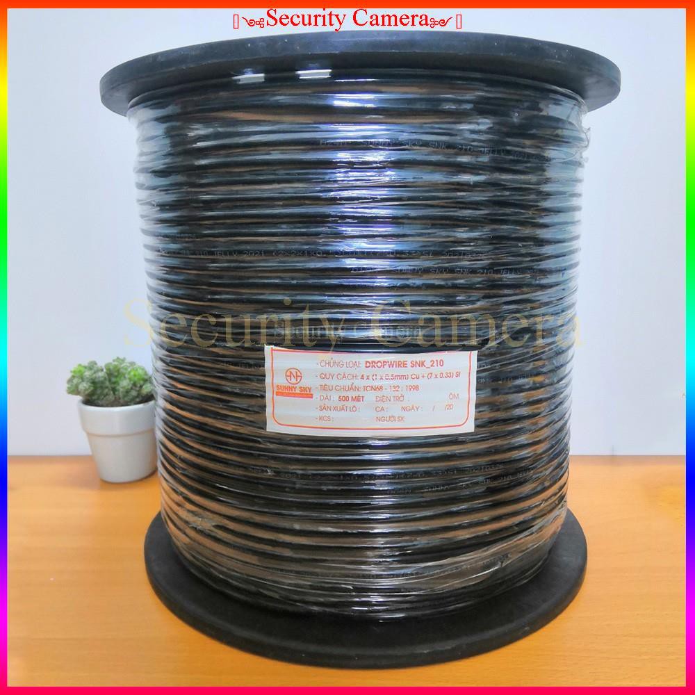 Dây mạng ngoài trời bấm sẵn, cáp mạng 4 lõi đồng có gia cường trợ lực, bọc bạc và dầu chống ẩm ( mã lẻ 1M )