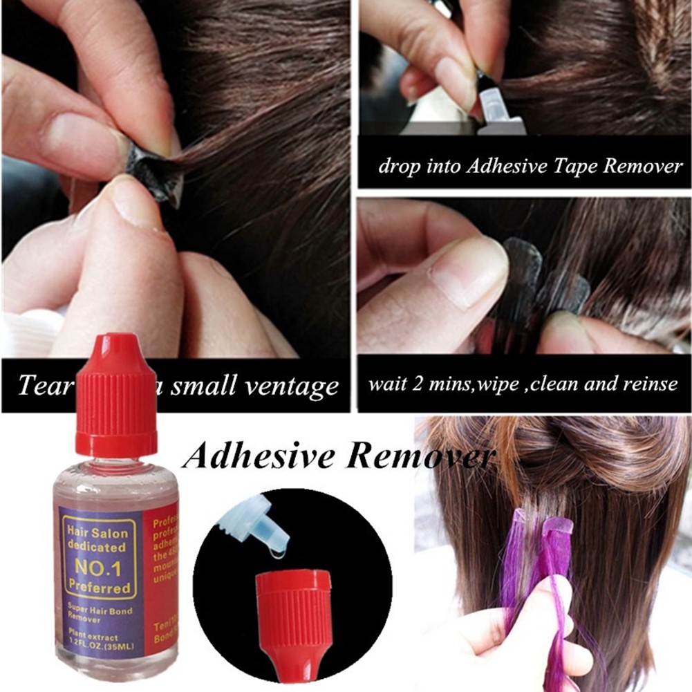 Professional Traceless Transparent Hair Extension Adhesive Remover Wig Bond Glue V08