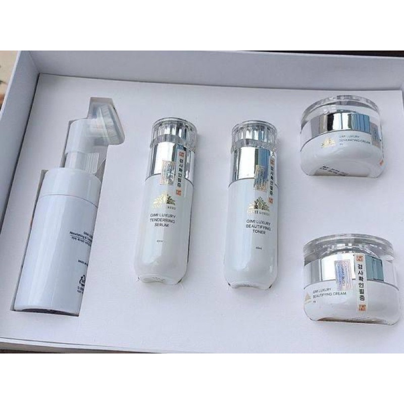 mỹ phẩm gimi chính hãng, kem gimi ngừa nám tàng nhang hàn quốc chính hãng bản 40ml, bộ gimi nâu 5in1