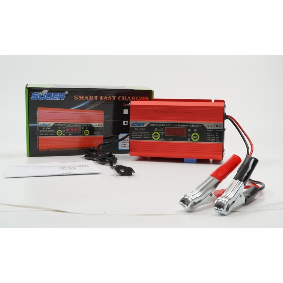 Bộ sạc bình ắc quy, sạc pin Lithium với dòng sạc 20A