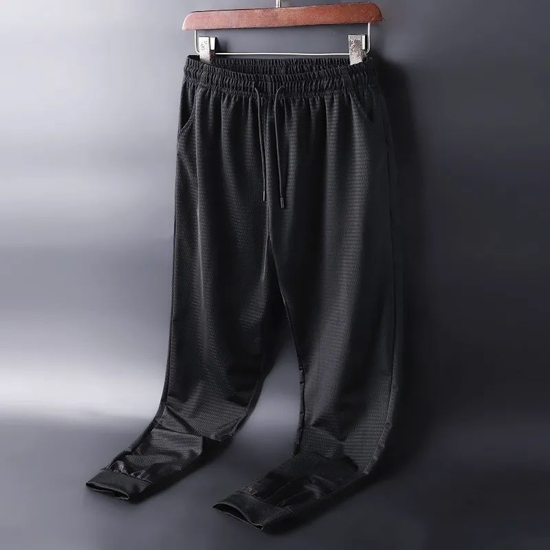 Quần Dài Vải Lụa Mát Mỏng Phối Lưới Nhanh Khô Cỡ Lớn Thời Trang Cho Nam | BigBuy360 - bigbuy360.vn