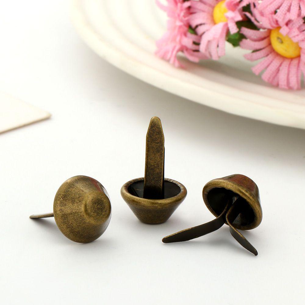 Bộ 100 Đinh Tán Kim Loại 12mm Tự Làm Trang Sức Tiện Dụng