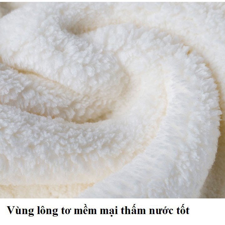 KHĂN Ủ TÓC COTTON SMILE LAU KHÔ SIÊU TỐC[GIA DỤNG TIỆN ÍCH]