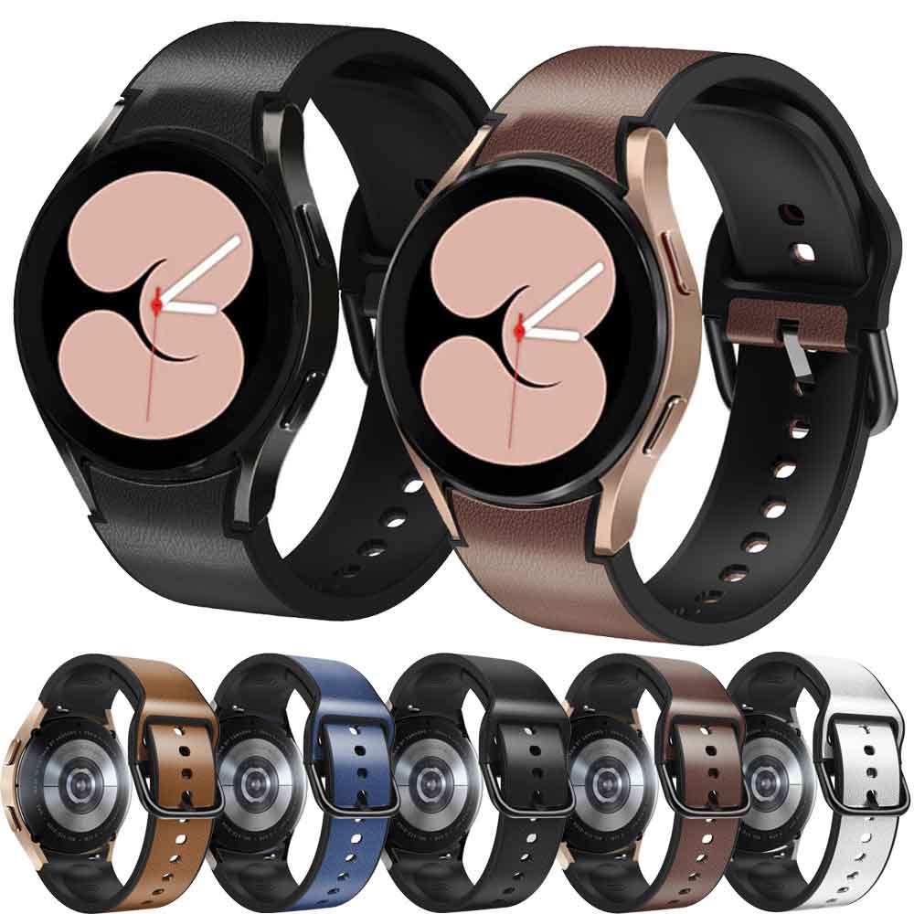 Dây Đeo Thay Thế Bằng Da Cho Đồng Hồ Samsung Galaxy Watch 4 44mm 40mm Watch4 Classic 46mm 42mm