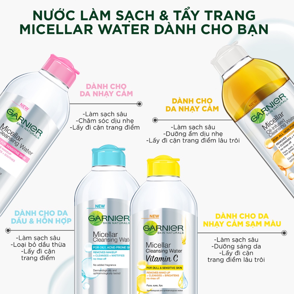 Nước Tẩy Trang Garnier 400ml