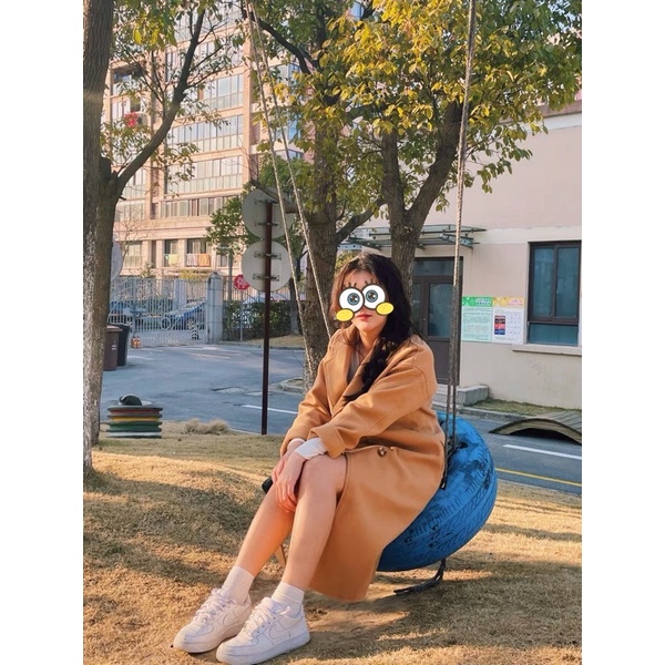Áo khoác dáng dài Trenchcoat Wonyi chất vải dạ dày style Hàn Quốc