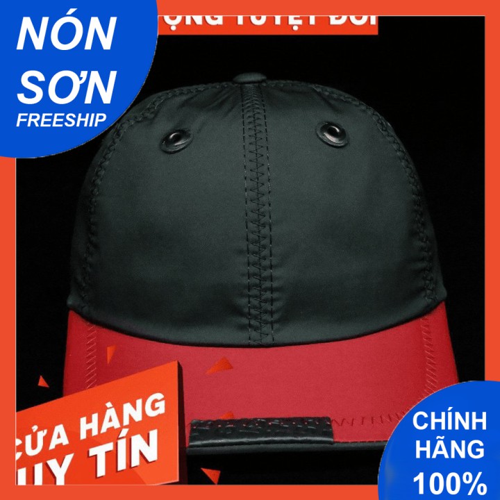 Mũ Lưỡi Trai Nón Sơn Vải Dù Đen Đỏ Chính Hãng Hàng Chuẩn Tem 7 Màu Thời Trang Cao Cấp Mới 2021