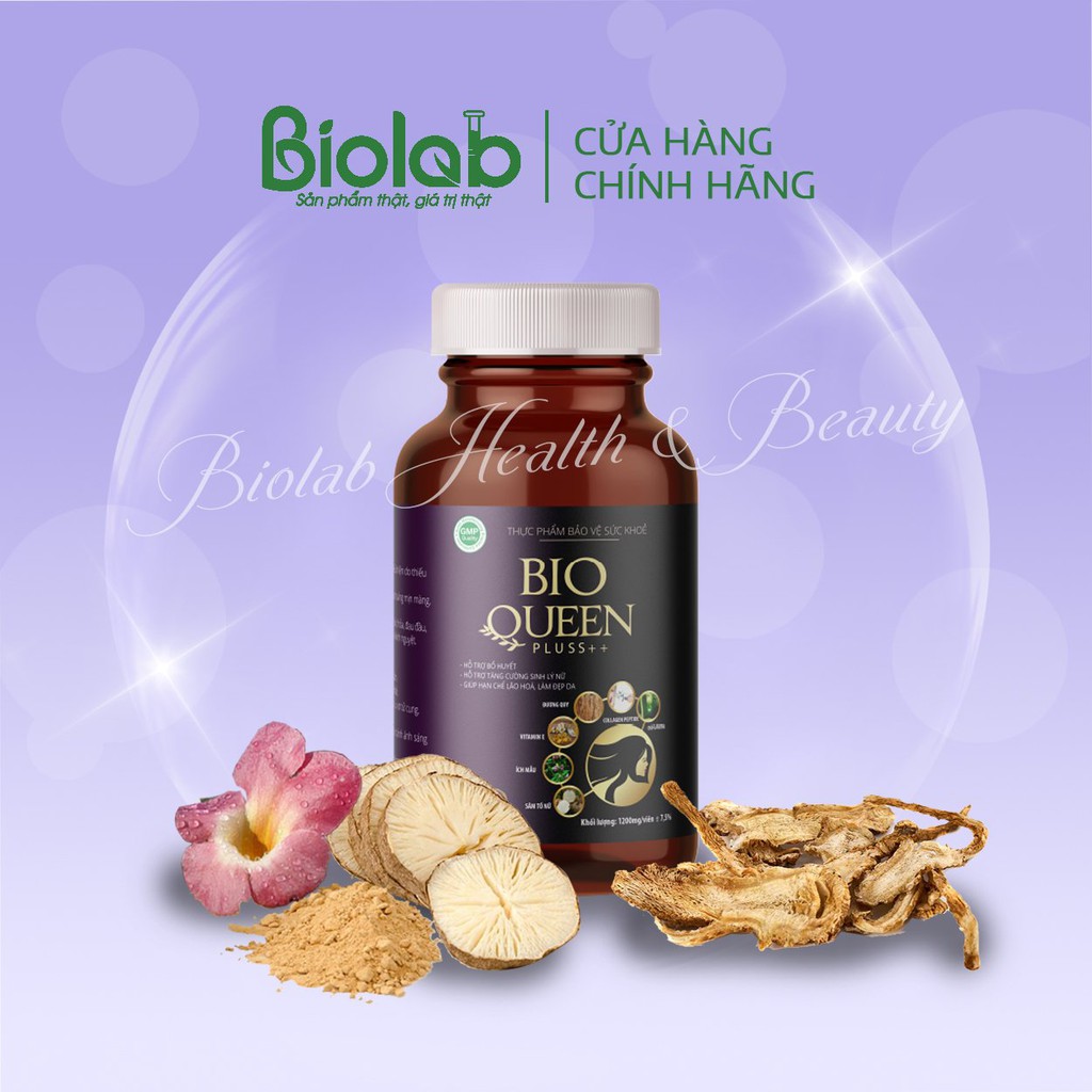 [30v] BIO QUEEN PLUSS ++ BỔ SUNG CÂN BẰNG NỘI TIẾT TỐ NỮ, GIÚP DA SÁNG ĐẸP, TĂNG KÍCH THƯỚC VÒNG 1 - DƯỢC BIOLAB