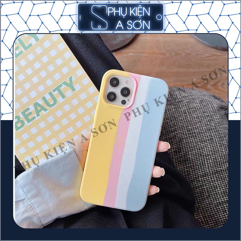 Ốp lưng iphone chống bẩn táo cầu vồng 5/5s/6/6plus/6s/6splus/7/7plus/8/8plus/x/xr/xs/11/12/pro/max/plus/promax