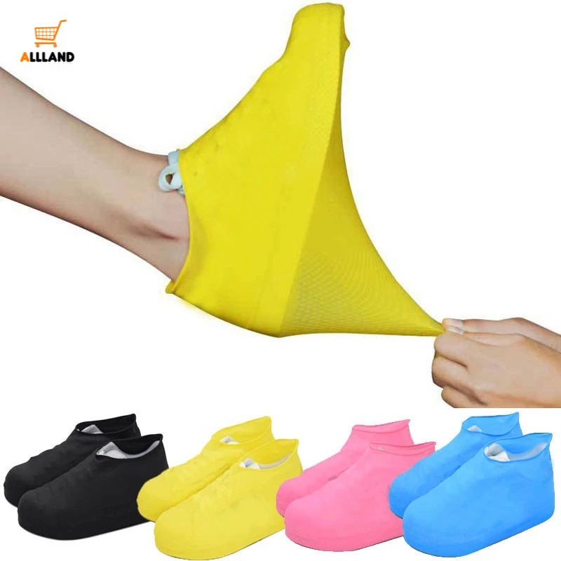 1 Cặp Bọc Giày Đi Mưa/Du Lịch Bằng Silicone Chống Nước Chống Trượt Có Thể Tái Sử Dụng Cho Nam Nữ