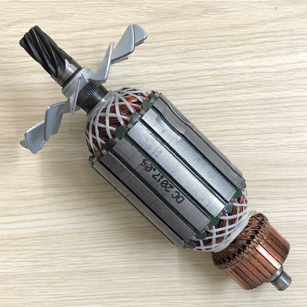 Rotor cắt sắt OSUKA OSK353 OSK351, KREW, NAKAWA 8 Răng Thân 55mm Dài 194mm - Tặng chổi than