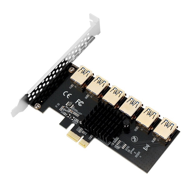 Card Mở Rộng Pcie 1X Sang 6 Cổng USB3.0 Pcie X1 Sang X4 X8 X16 R