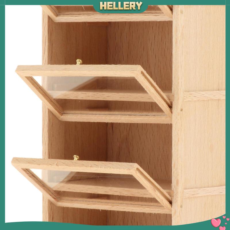 Mô Hình Kệ Sách 3 Tầng Bằng Gỗ Tỉ Lệ 1: 12 Dùng Trang Trí Nhà Búp Bê