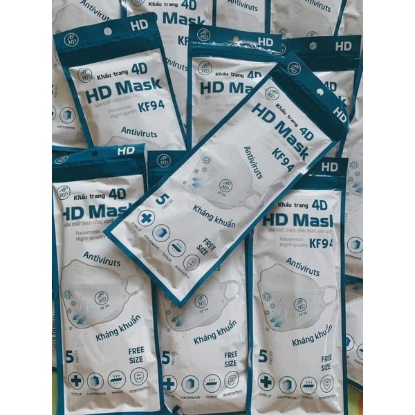 KHẨU TRANG 4D KF94  CHUẨN HÀN QUỐC( 5 chiếc/1 túi)