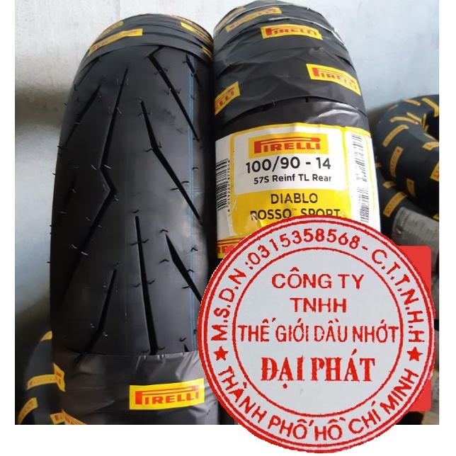 Vỏ Pirelli Diablo Rosso Sport   70/90-14;80/90-14;90/90-14;90/80-14;100/80-14 các size cho xe ga