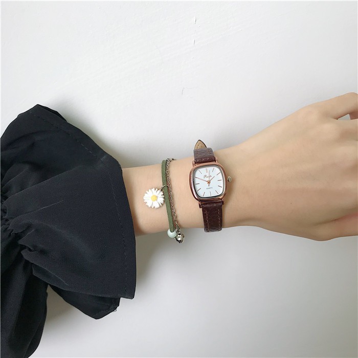 Đồng Hồ Nữ RATE Dây Nâu Mặt Vuông Cá Tính - Đồng Hồ Thời Trang Chính Hãng | BigBuy360 - bigbuy360.vn