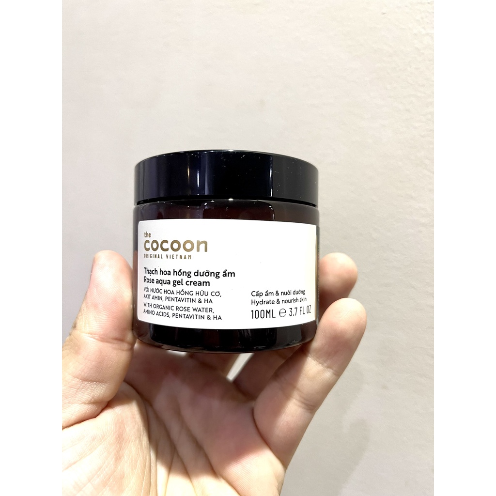 Combo Bộ Dưỡng Ẩm Da Mặt Nạ Hoa Hồng COCOON 100ml &amp; Thạch Hoa Hồng Dưỡng Ẩm COCOON 100ml
