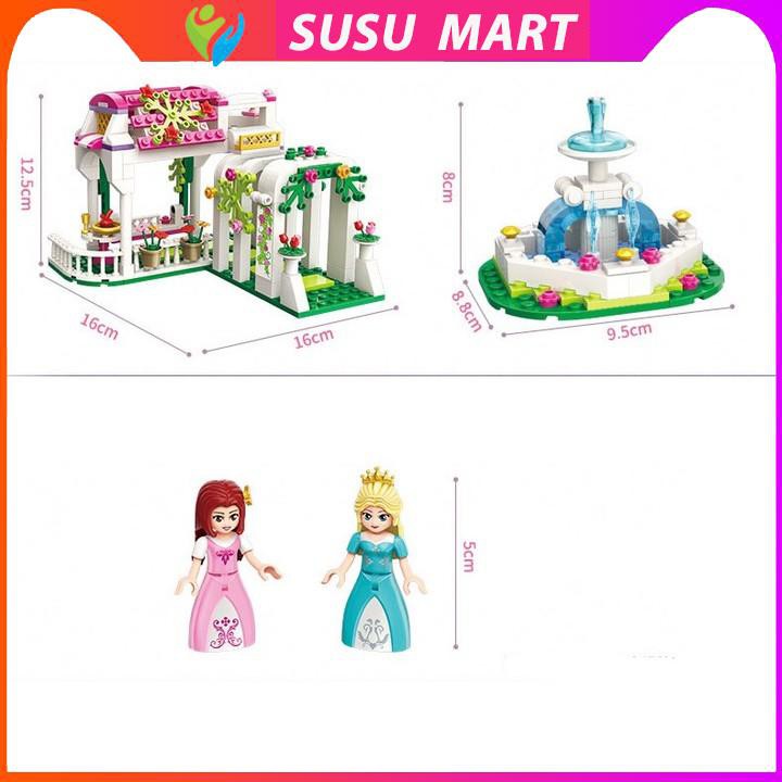 Xếp hình lego công chúa LEAH dạo chơi trong khu vườn hoa hồng-ENLIGHTEN 2602 SuSu Mart nqs nqs HT