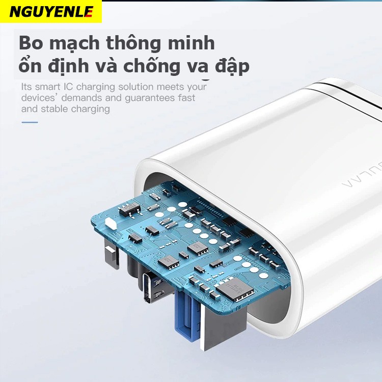 Củ sạc nhanh 18W PD QC 3.0 iPhone Samsung CYKE