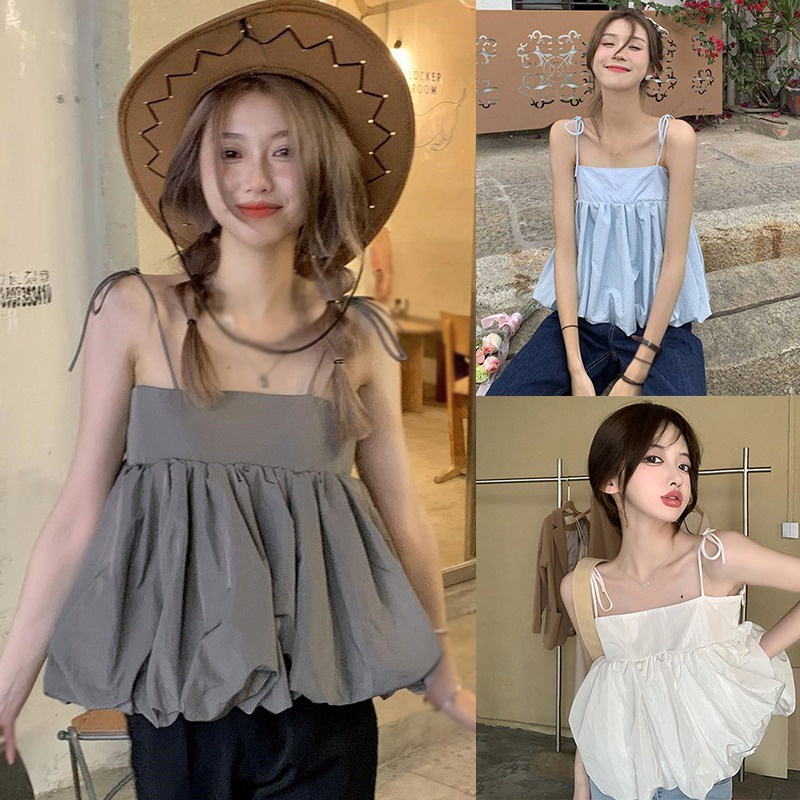 Áo Nữ Hai Dây Phong Cách Hàn Quốc Gợi Cảm