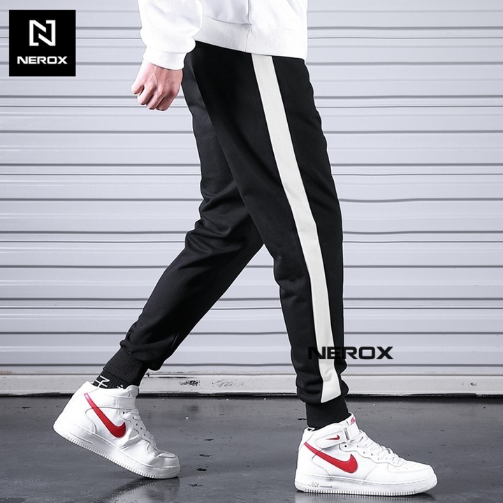 Quần jogger Nỉ Nam 1 sọc Bo Chân, quần thể thao, quần nỉ nam, quần thể dục, quần tập gym.yeahh