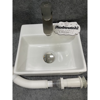 Chậu rửa mặt, lavabo nhỏ, chậu y tế, chật hẹp, đặt bàn hoăc treo,lavabo mini