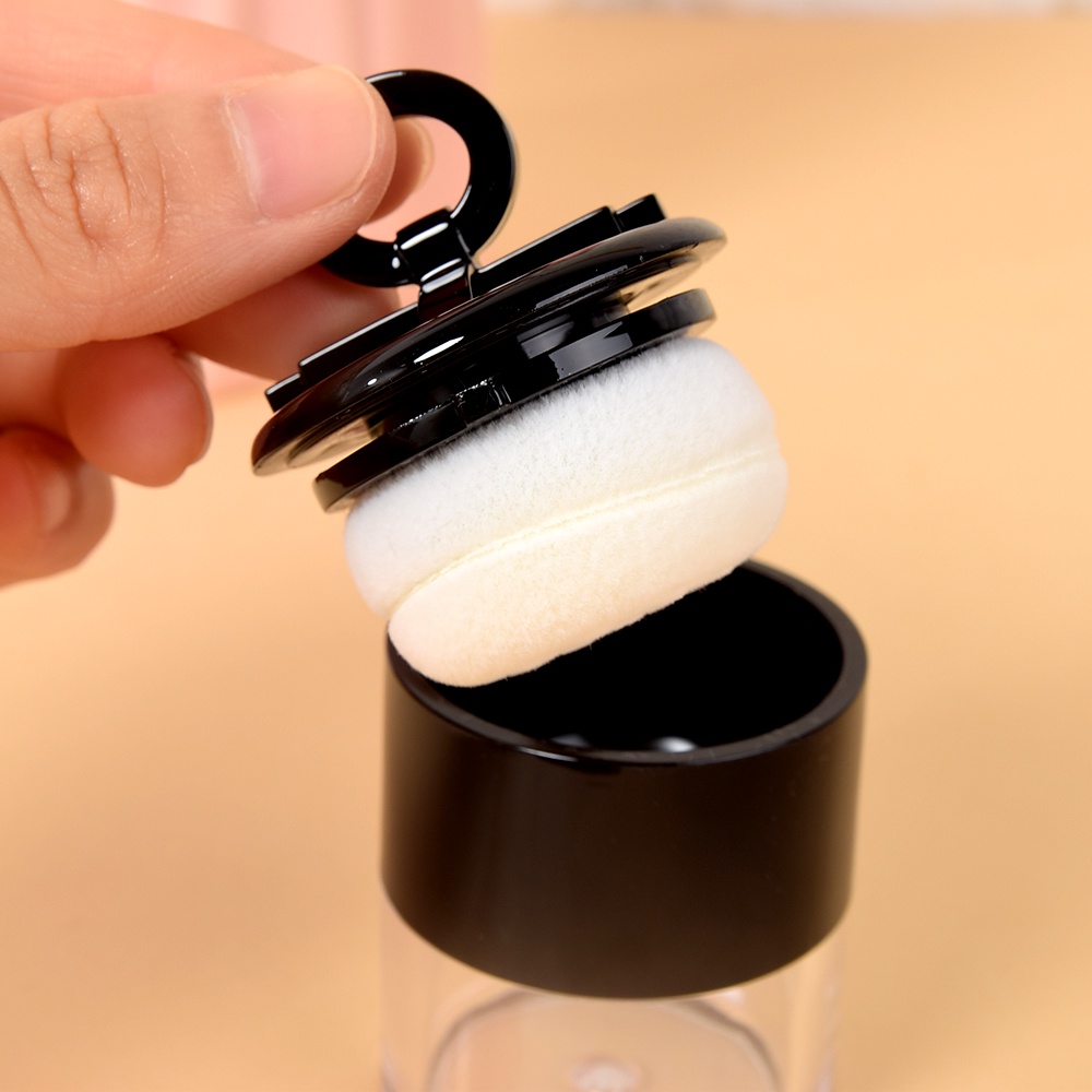 Hộp Nhựa Rỗng 10g Đựng Phấn Má Hồng Kèm Nắp Đậy Màu Đen