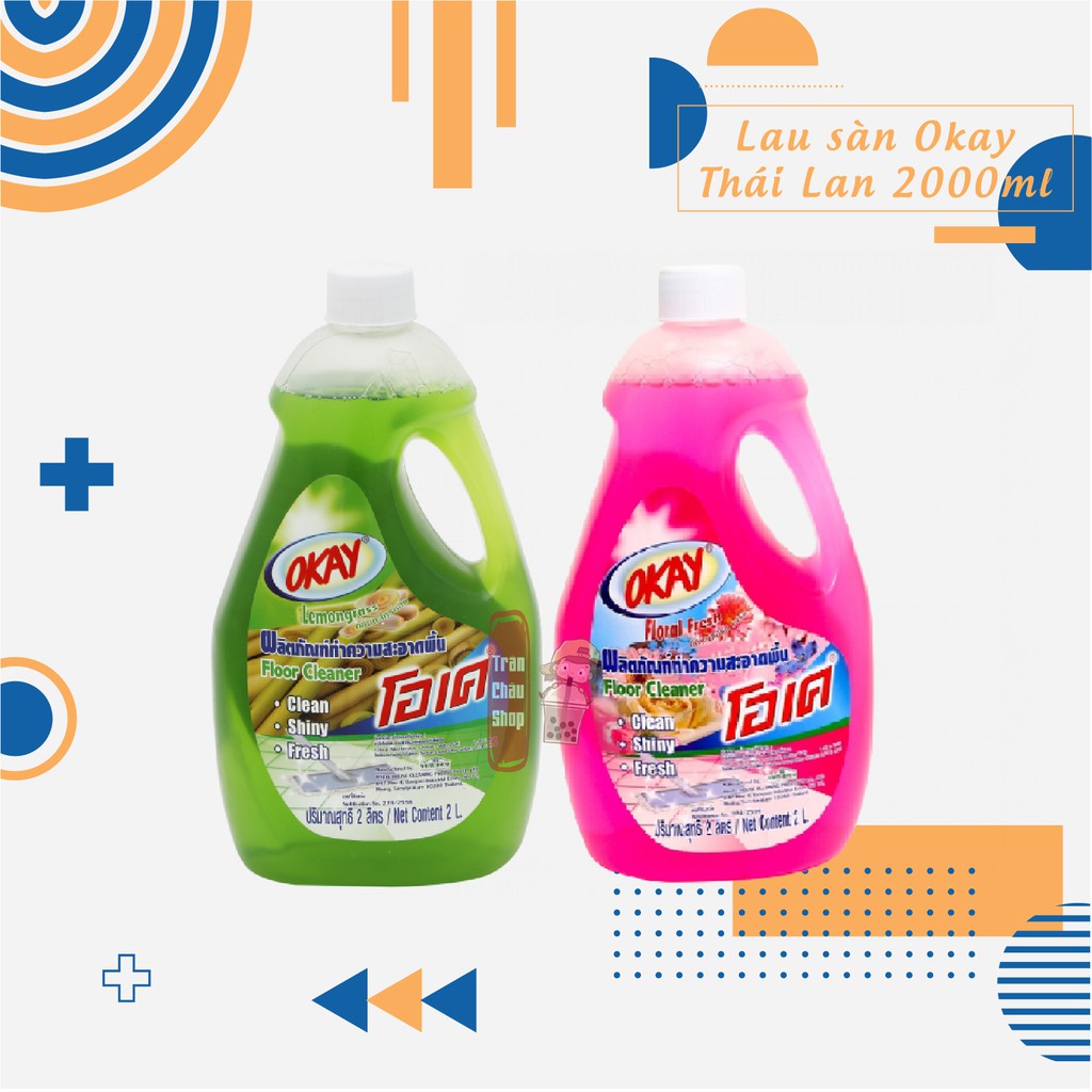 [GIÁ SỈ] Nước lau sàn Okay Thái Lan can 2L