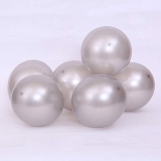 Bộ 10 bong bóng cao su màu xám nhũ bbcs05