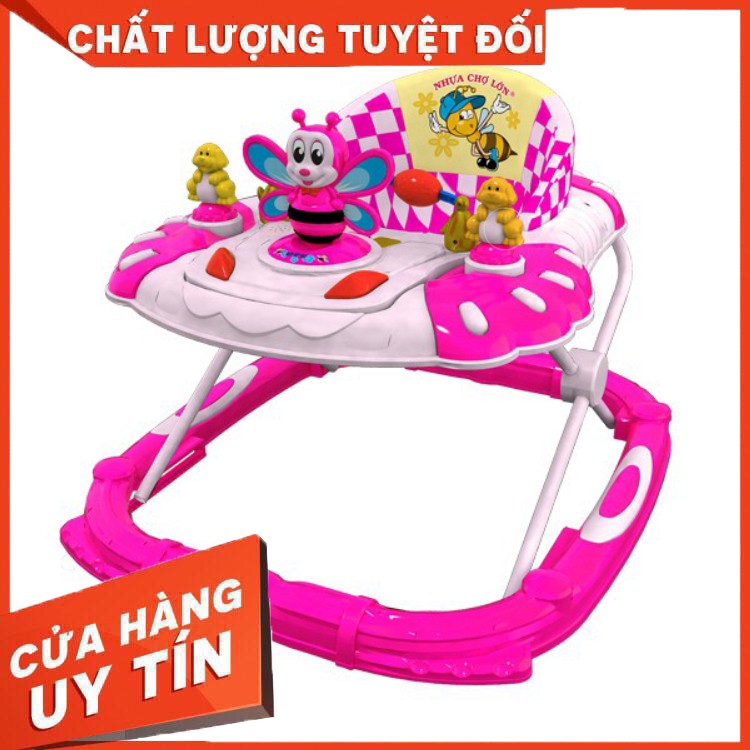 XE TẬP ĐI TRÒN HÌNH CON ONG MÀU HỒNG - NHỰA CHỢ LỚN - Hàng nhập khẩu