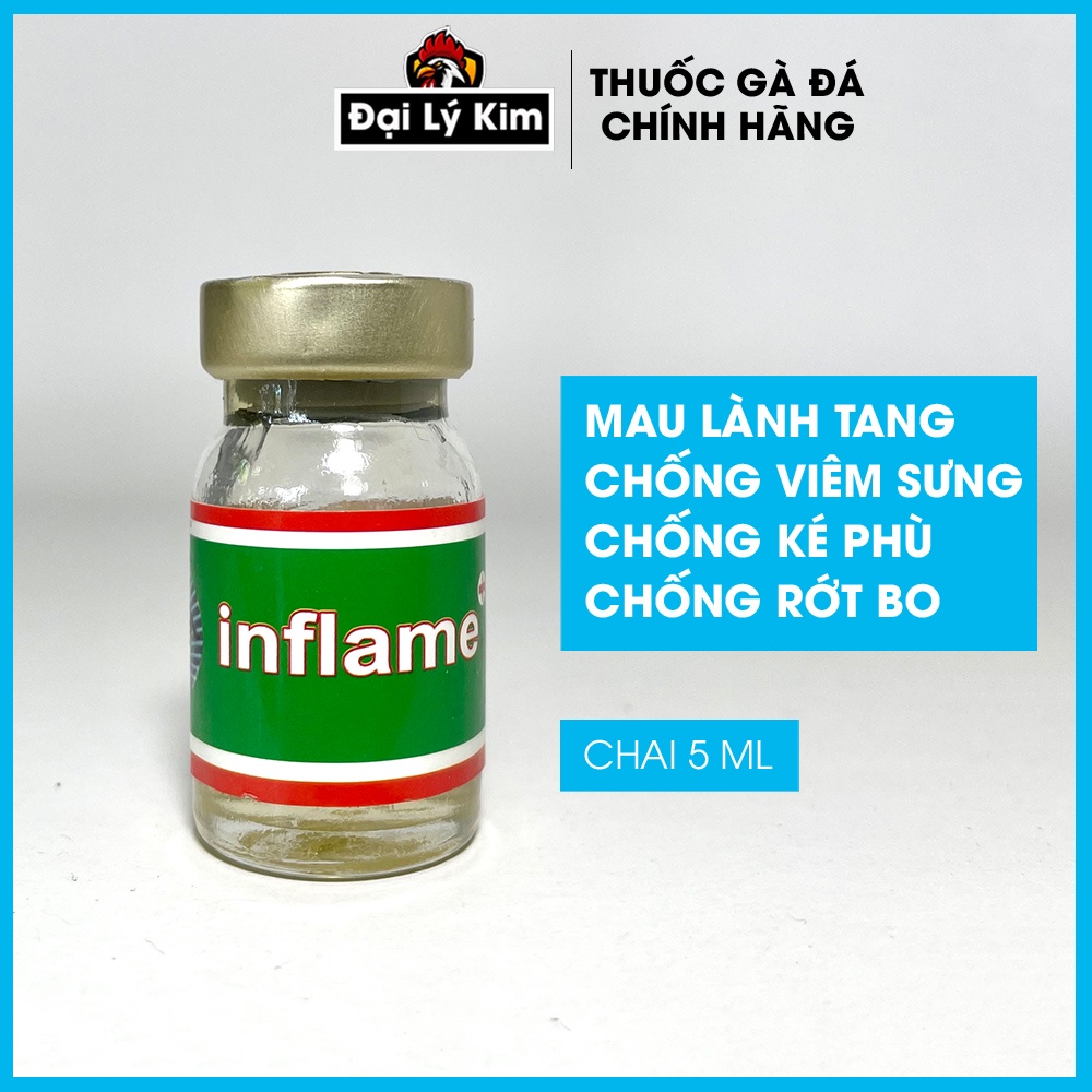 Sản phẩm làm lành tang gà đá Inflame, chai 5ml, nhập khẩu chính hãng Thái Lan