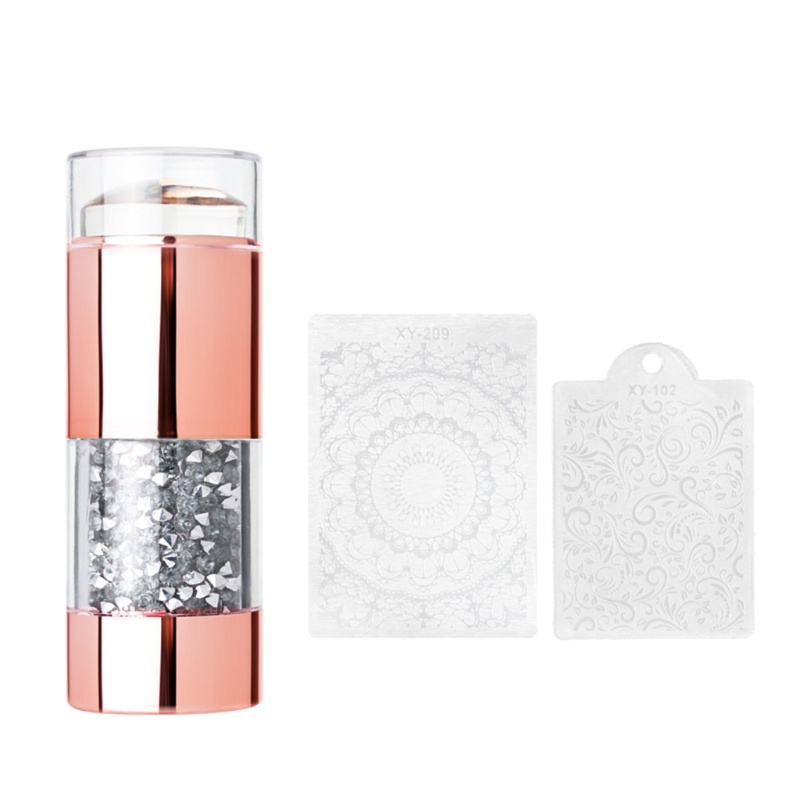 Bộ Dụng Cụ In Hình Móng Tay Bằng Silicon Mềm Trong Suốt Kèm Dụng Cụ Cạo