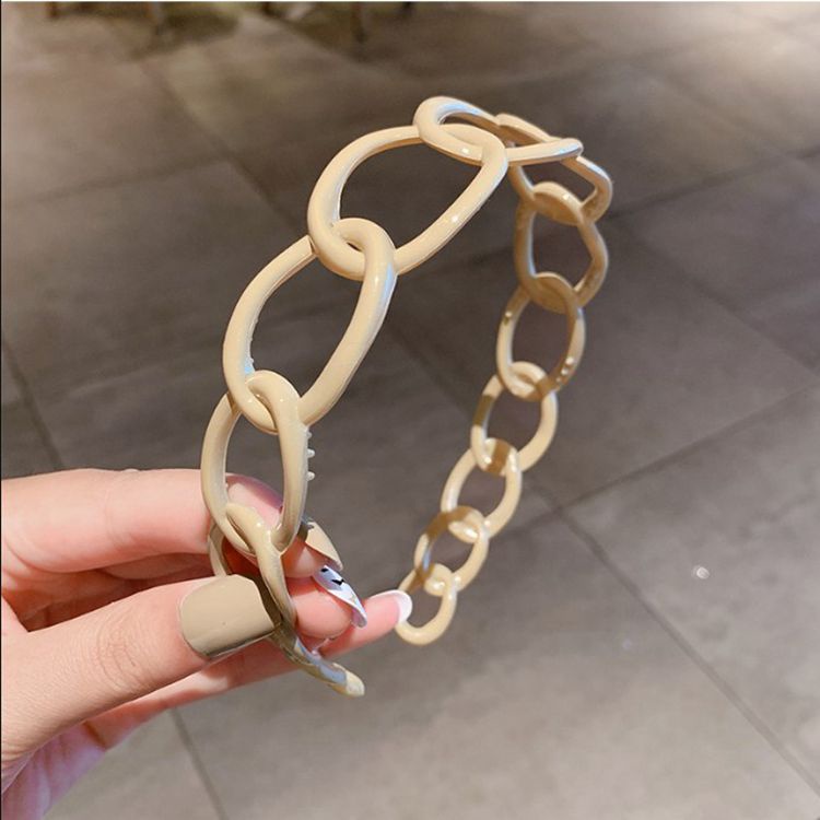 Băng Đô Cài Tóc Bản Rộng Màu Sắc Đơn Giản