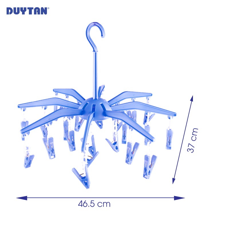 Móc dù xếp treo quần áo trẻ em Nhựa Duy Tân 24 kẹp - Kích thước Ø 46,5 x 37 cm