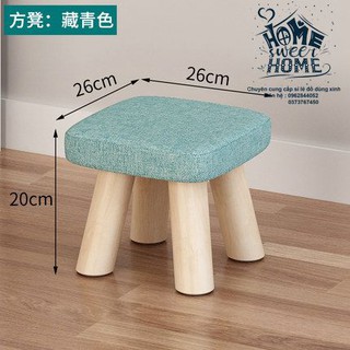 Ghế đôn chân gỗ bọc nỉ