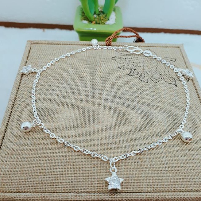 Lắc Chân Bi Chuẩn Bạc Ta 100% Cao Cấp Không Phai Màu | BigBuy360 - bigbuy360.vn