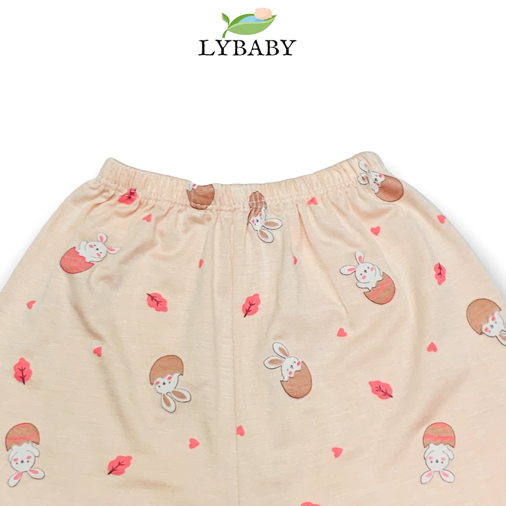 Bộ ba lỗ cho bé trai bé gái LYBABY chất thun lạnh in hình họa tiết BBL06