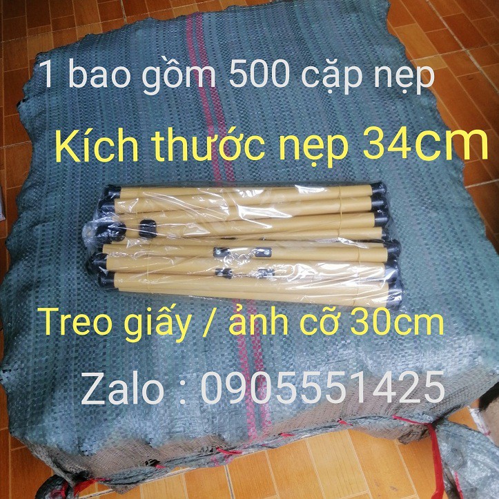 1  BAO ống trúc( nẹp) treo ảnh.Ống trúc(nẹp) treo giấy viết thư pháp.Ống trúc( nẹp) treo lịch, tranh, giấy a3. Dài 34cm