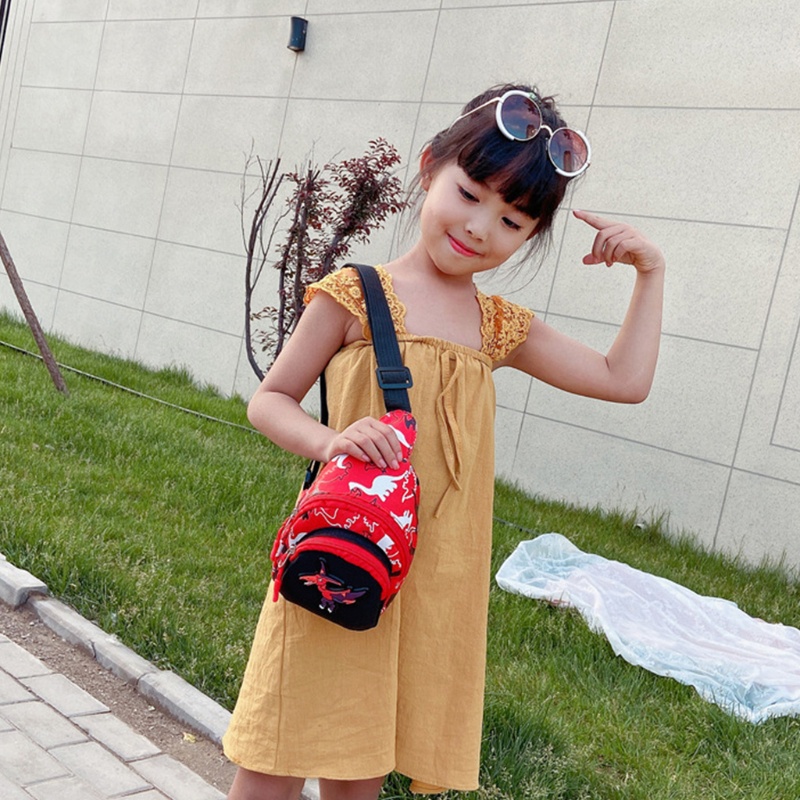 Túi Đeo Chéo Ngực Đựng Điện Thoại Hình Khủng Long Đáng Yêu Thời Trang Cho Bé Trai Và Gái