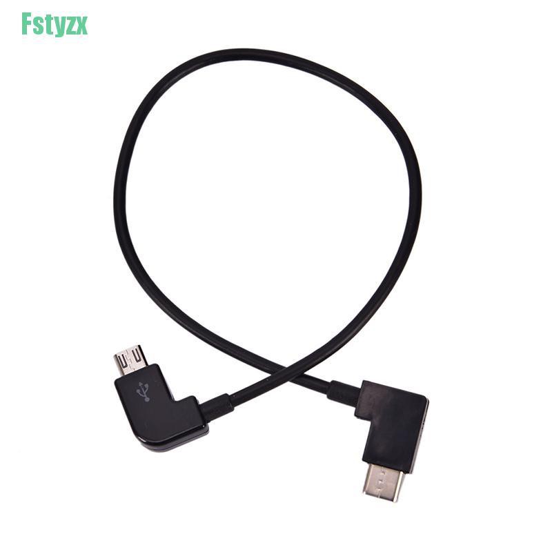 fstyzx 4&quot; Left Angle Micro USB to Type C OTG Cable for Portable Digital DAC Amplifier