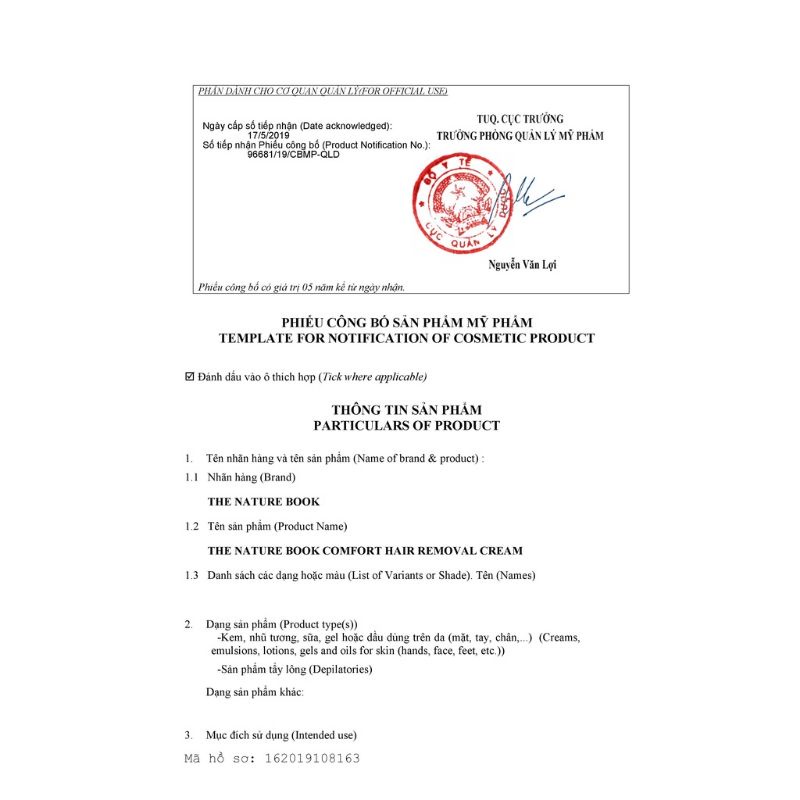 Kem tẩy lông an toàn cho mọi loại da, tẩy lông bikini, tay, chân, nách, body, kem tẩy lông The Nature Book chính hãng