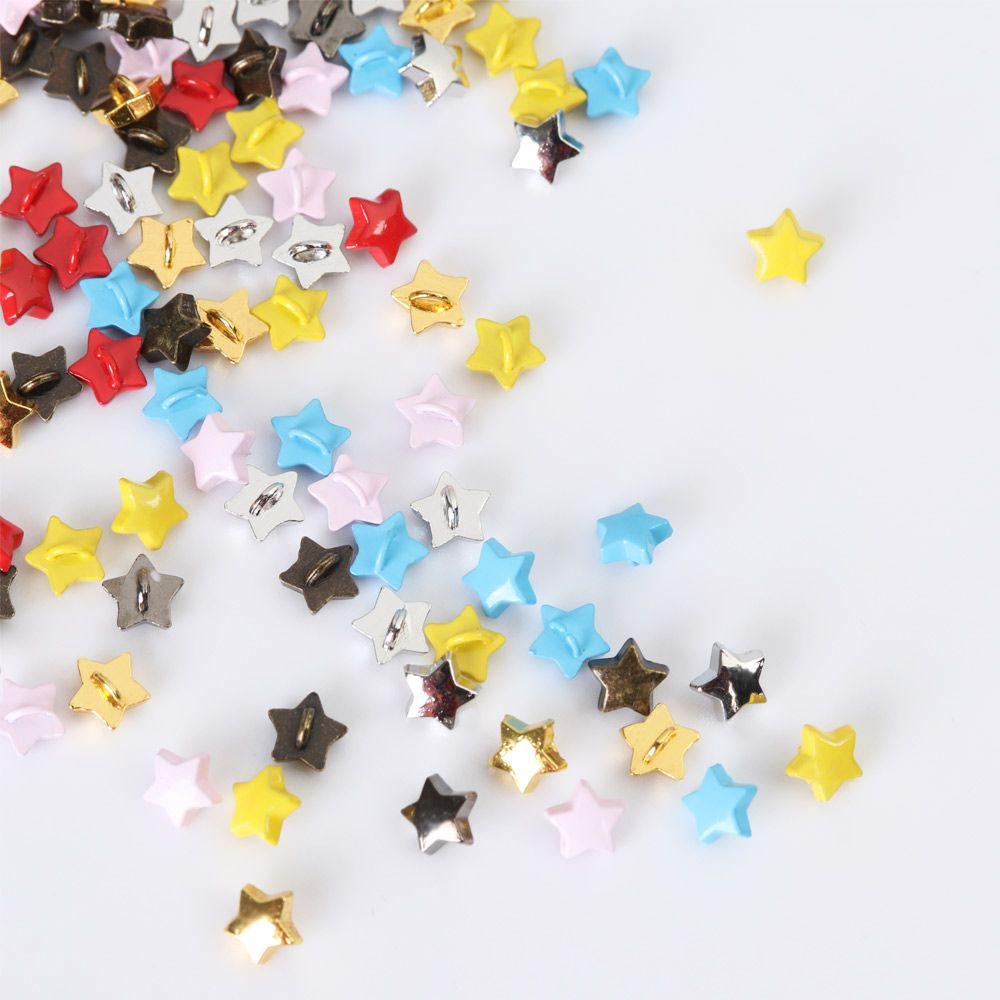 BEBETTERM Set 20 / 40 Nút Áo 5mm Hình Ngôi Sao Trang Trí Búp Bê