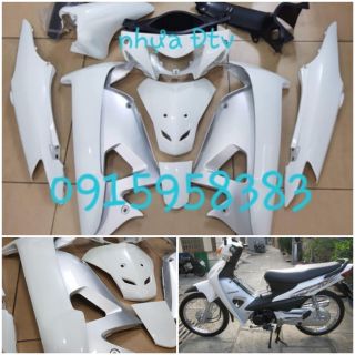 Bộ Vỏ Nhựa Wave anpha trắng- wave 100 trắng
