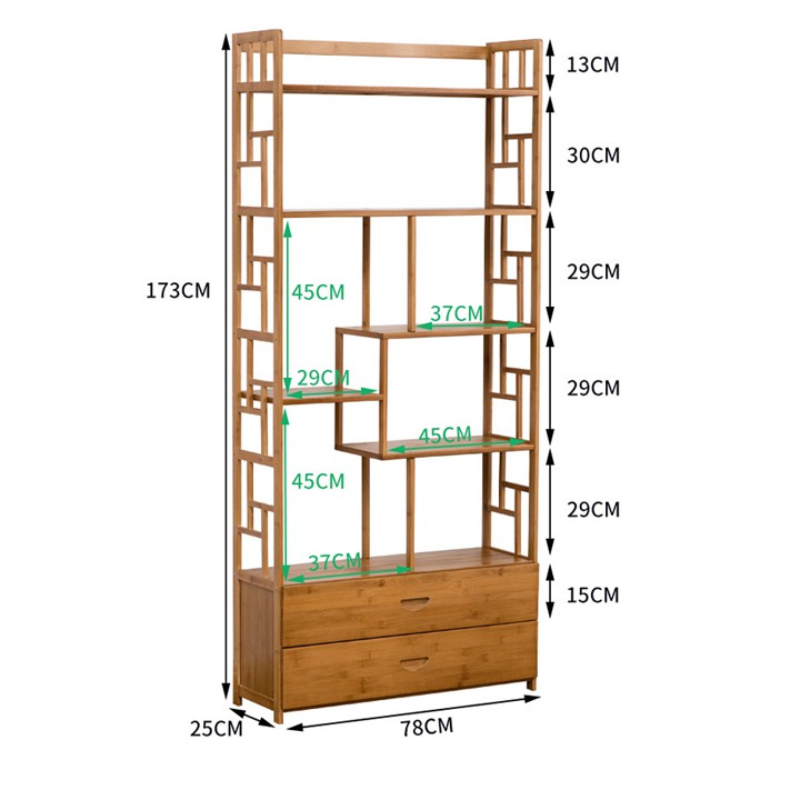 Kệ sách, Kệ trưng bày gỗ tre MGK052 9386 STORE