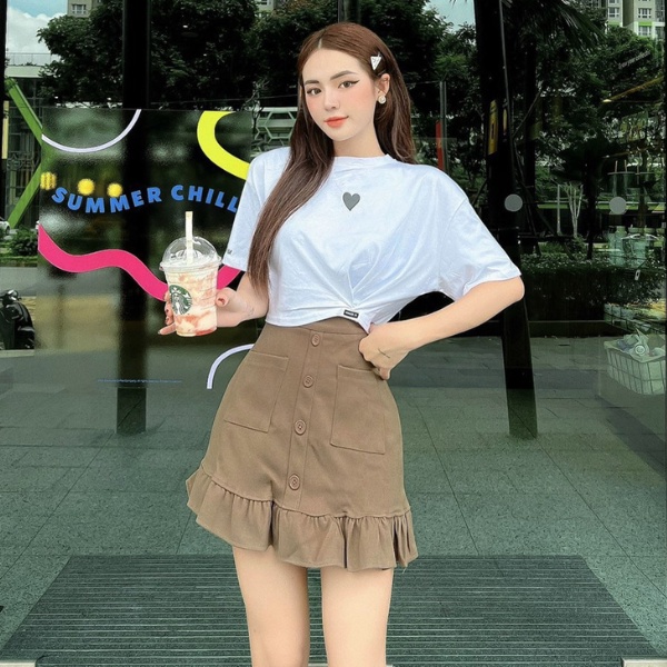 Sét Áo Thun Chân Váy Nỉ